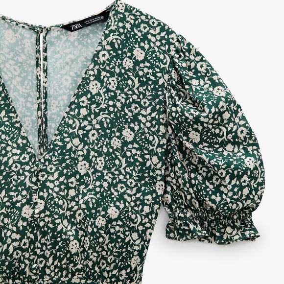 NWT Zara Midi Flpral Printed Dress - 6601-675 - Picture 10 of 15